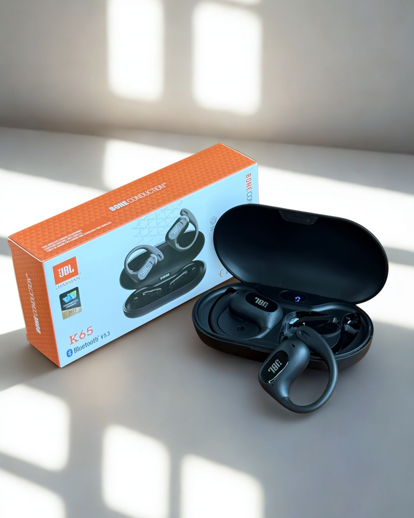 Audífonos inalámbricos Bluetooth K65, compatibles con iPhone y Android.